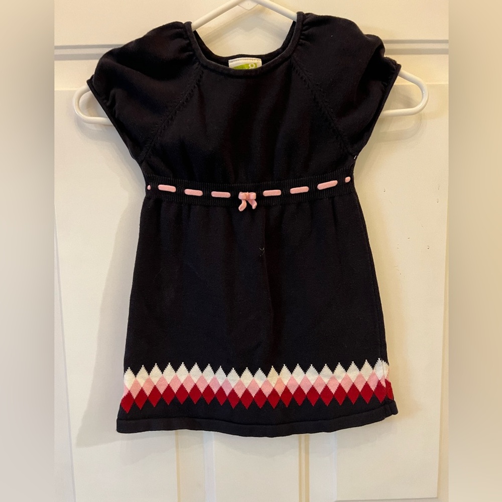Crazy 8 Navy Dress with Pink and Red Accents